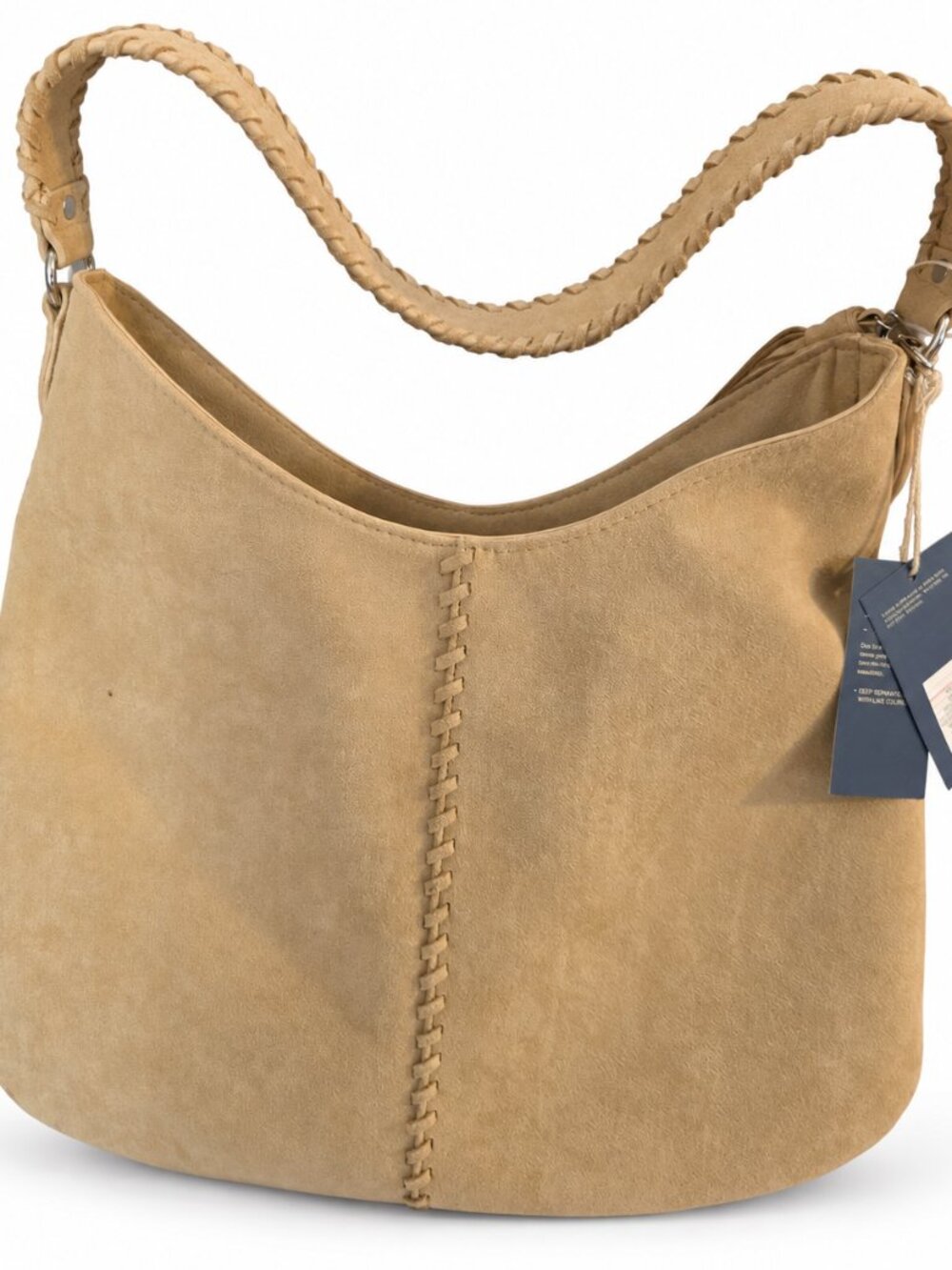 NEW Universal Thread Tan Faux Suede Hobo Shoulder Bag with Tags